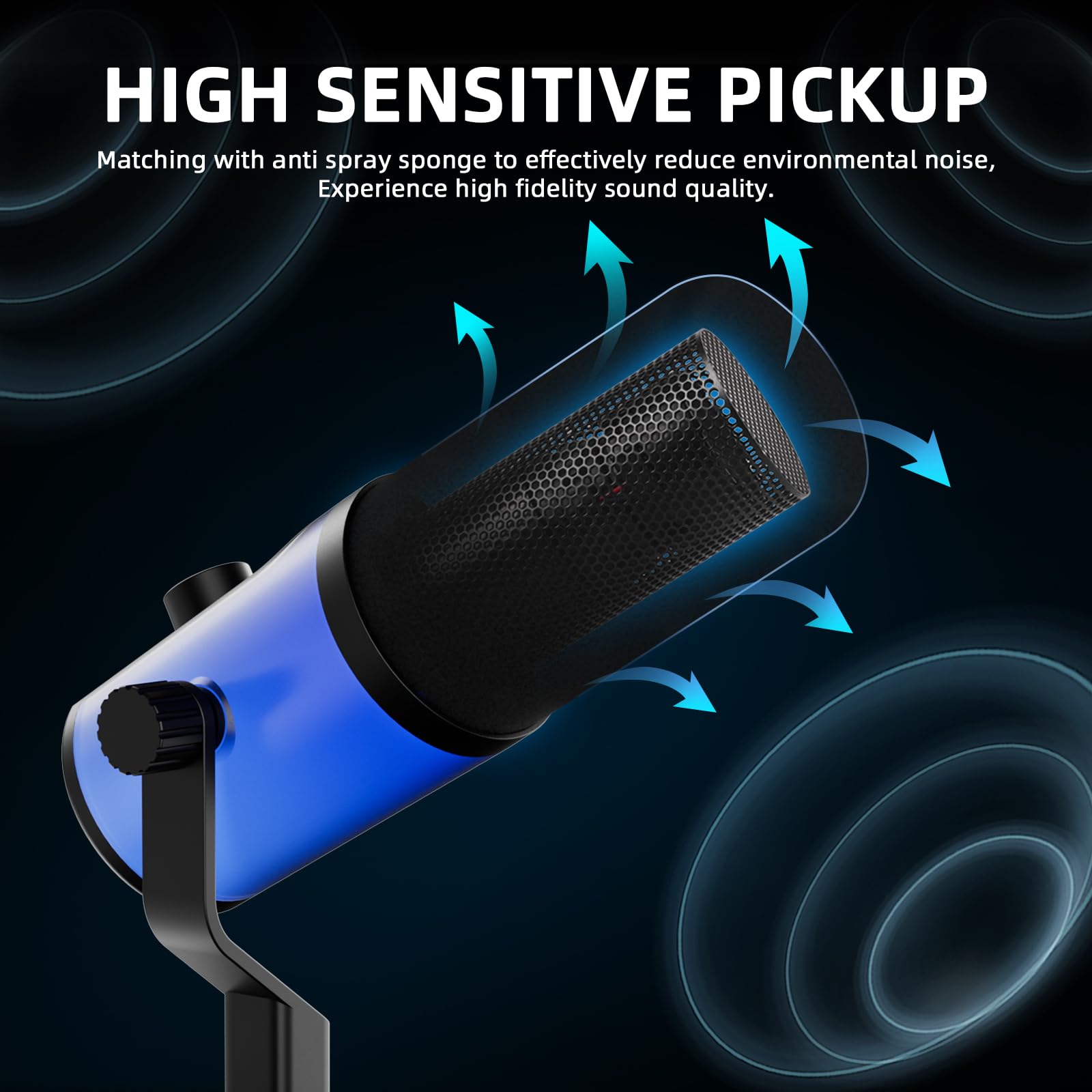 D Debra Microphone Dynamique XLR/USB-C pour Streaming, Podcast et Enregistrement, Microphone Cardioïde 192kHz/24Bit avec Bouton Muet Tactile, Réglage Gain et Prise Casque pour PC et Smartphone