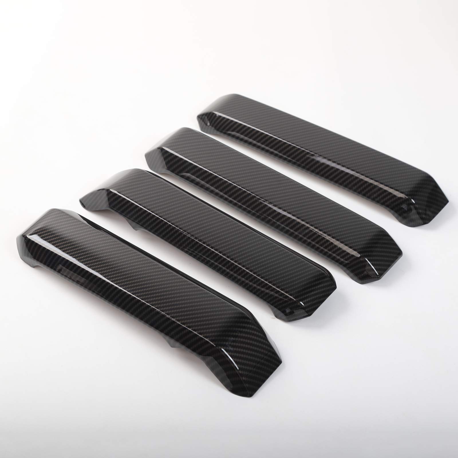CheroCar Exterior Door Handle Covers For 2015-2020 Ford F150 2-Door - 4-Piece Set, ABS White, Smart Key Trim, Scratch Protection