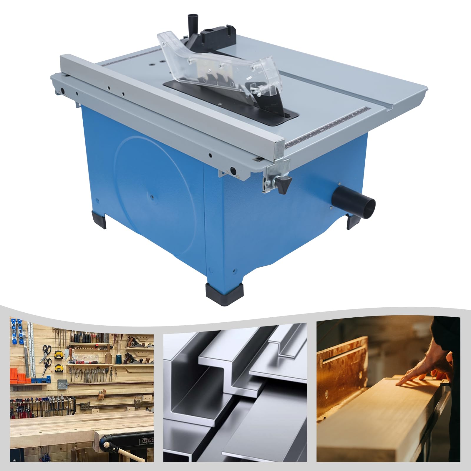 Sierra circular de mesa eléctrica, 1400 W, 220 V, con altura de corte de 36 mm, 4200 rpm, ángulo ajustable (0-45°) para carpintería, bricolaje y construcción de muebles