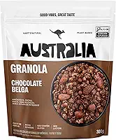 Hart's Natural Granola Australia Belgian Chocolate | Granola Sem Glúten, Sem Lactose, Vegano | 100% Natural | Alto em Fibras | Snack Saudável | 300g