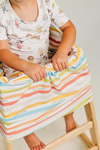 Miniatura 4 de Copper Pearl Funda para asiento de automóvil para bebé, cubierta de lactancia y cubierta de lactancia elástica 5 en 1, regalo "CoComelon Stripe",