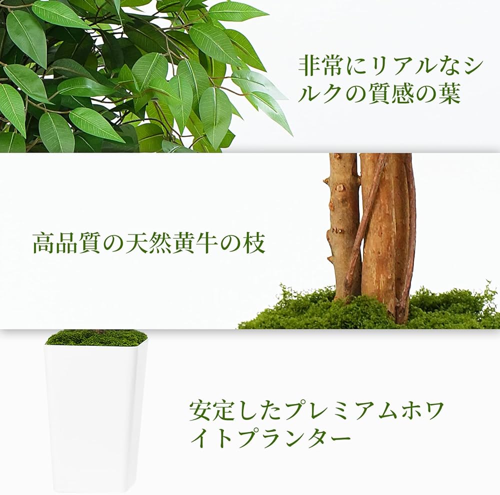 Amazon|Keeplush【フェイクグリーン ベンジャミン 高150cm】観葉植物 Amazon|Keeplush【フェイクグリーン ベンジャミン 高150cm】観葉植物