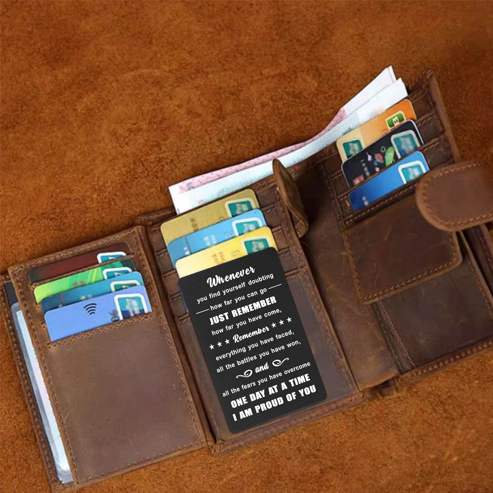 Sobriety Gifts for Men Women - Sober Metal Wallet Cards - Addiction Recovery Sober Anniversary Keepsake - Recovery AA NA Gifts