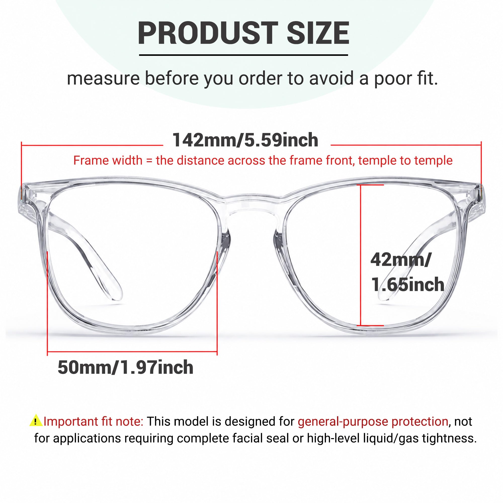 MORK&SUKY Safety Glasses - Fog-Free Protection -6 MORK&SUKY Safety Glasses - Fog-Free Protection -6
