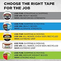 Vista 6 de Scotch Cinta de embalaje de papel de bloqueo de caja, marrón Kraft, cinta de papel Kraft de agarre extremo que se recicla con la caja, suministros