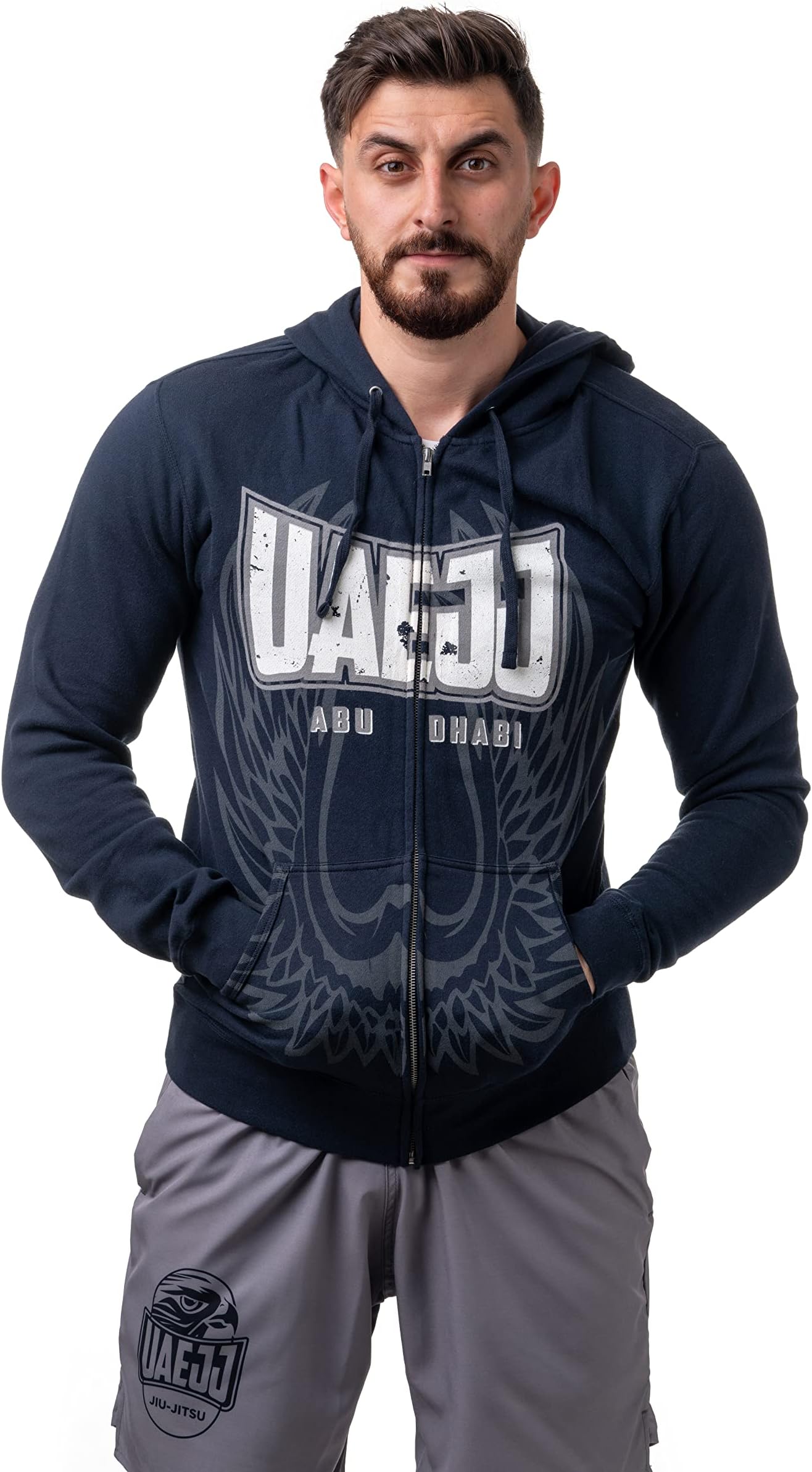 UAEJJJiu-Jitsu Falcon Wing Hoodie | Martial Arts Hoodie for Men| Taekwondo Dress for Men| Jacket for Martial Arts| Karate Jacket for Men| Hoodie Jacket for Judo Karate