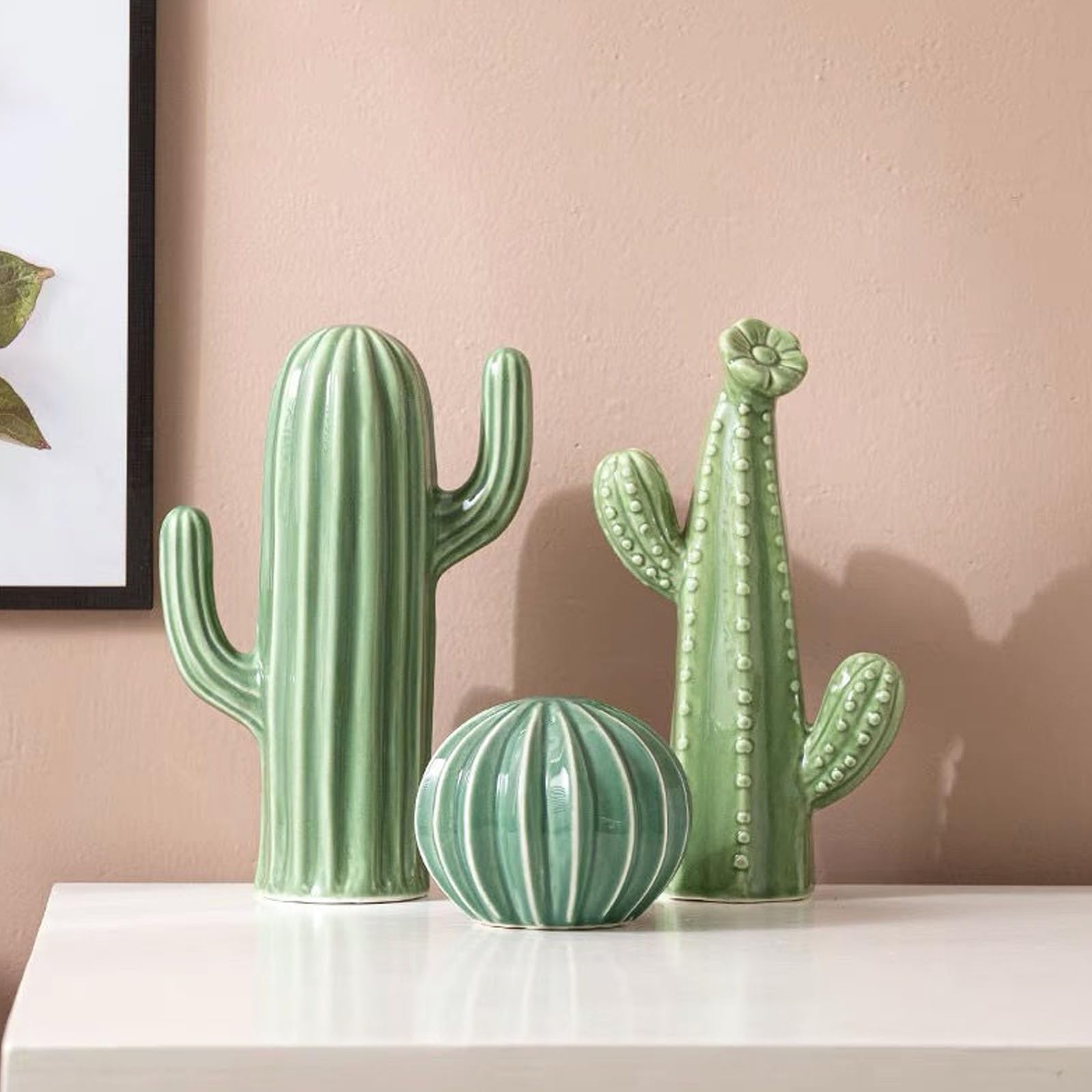 Amazon.de: Keramik-Kaktus-Figur, minimalistische Kaktus-Statue, Porzellan-Kunstskulptur  for Sammeln, Moderne Pflanzen-Keramik-Statue, grne Wohndekoration for  Wohn- und Esszimmer, passend (Color : C)