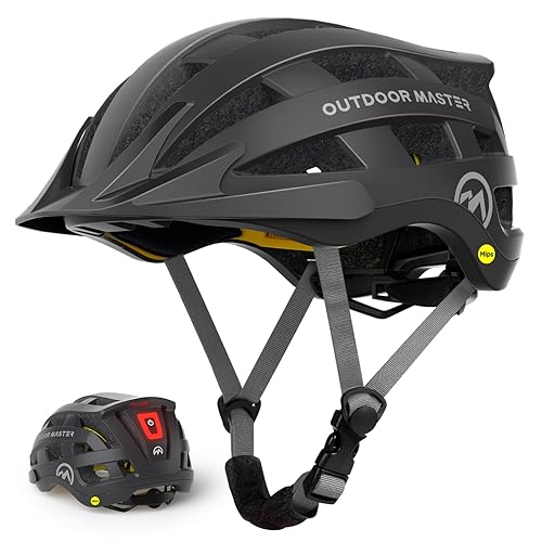 OutdoorMaster Gem II MIPS Bike Helmet with Light - Lightweight