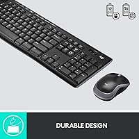 Vista 6 de Logitech MK270 Combo de teclado y mouse inalámbricos, teclado y mouse incluidos, conexión sin abandono de 2.4 GHz, batería de larga duración