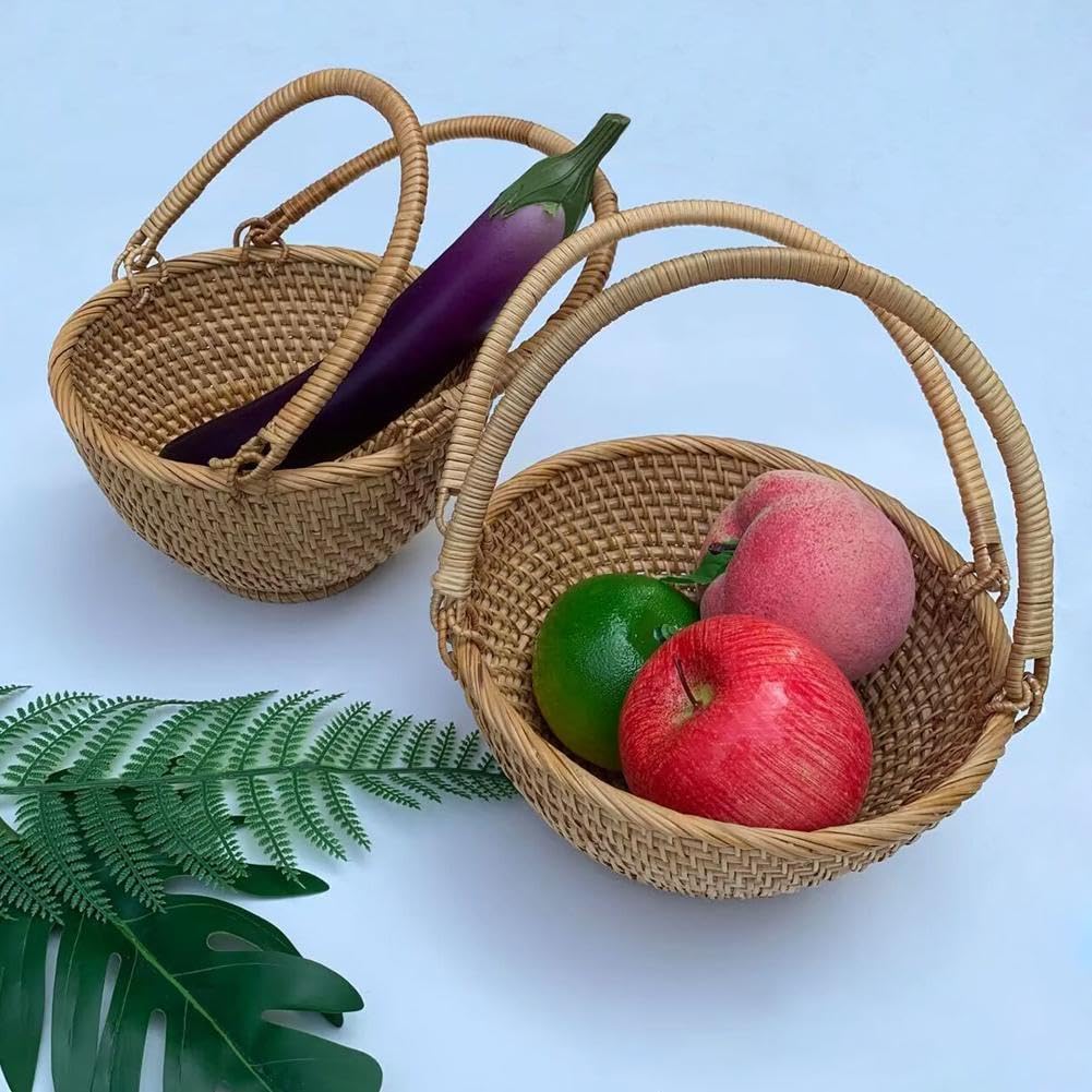 Cleanprince Cesto Pieghevole In Bambù 30x30 Cm – Ciotola Per Frutta, Porta Oggetti, Decorazione - 2