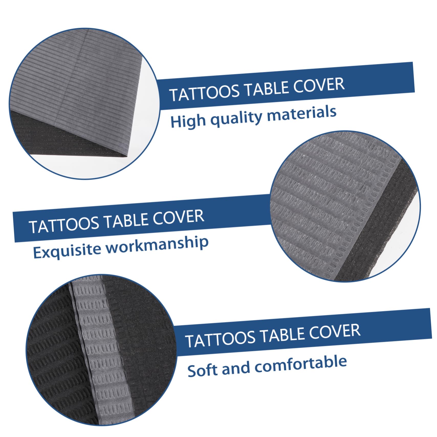 Baluue Lot de 125 de Nettoyage Jetables pour pour Table Non Tatoués pour Artistes