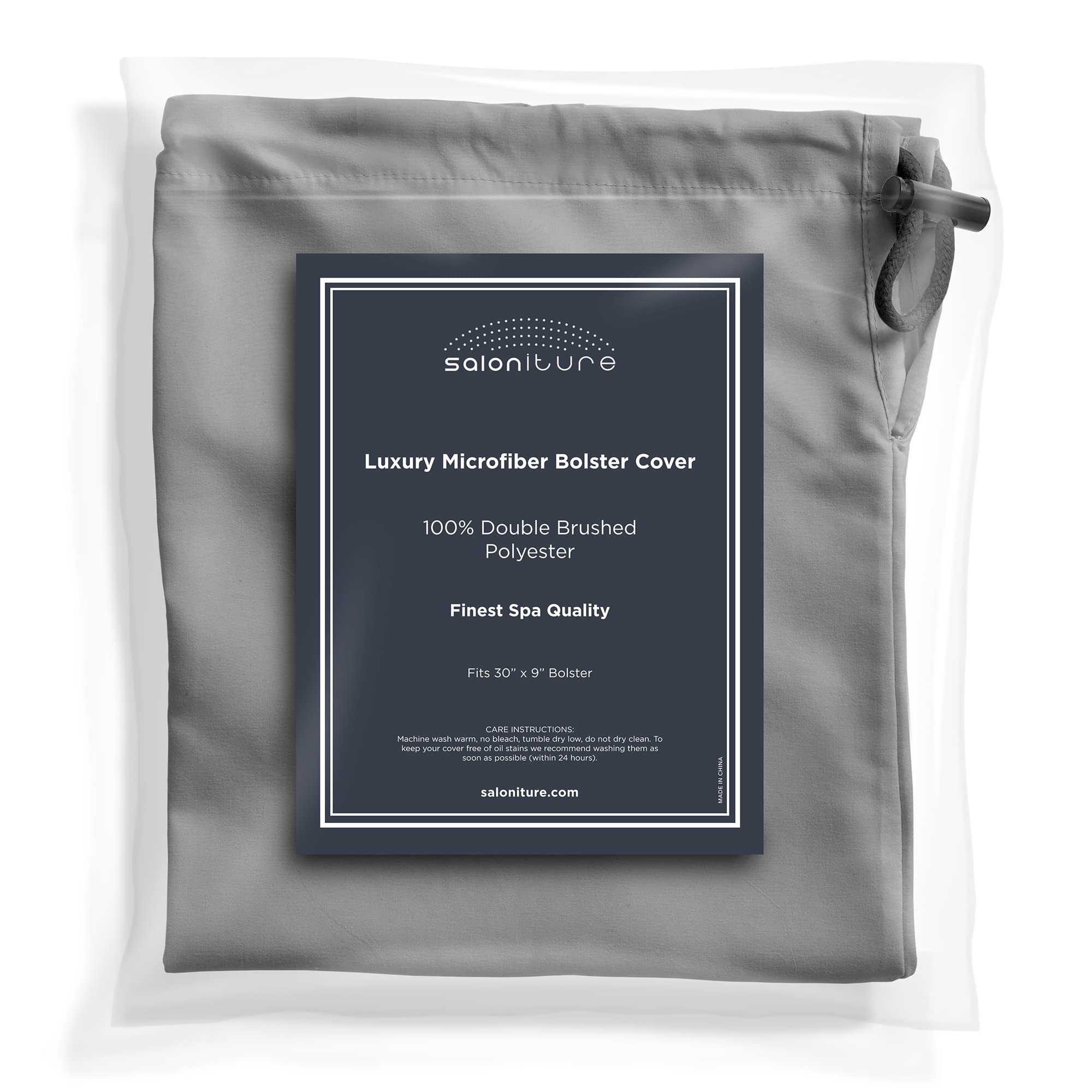 Saloniture Microfiber Pillow Case - Gray -4