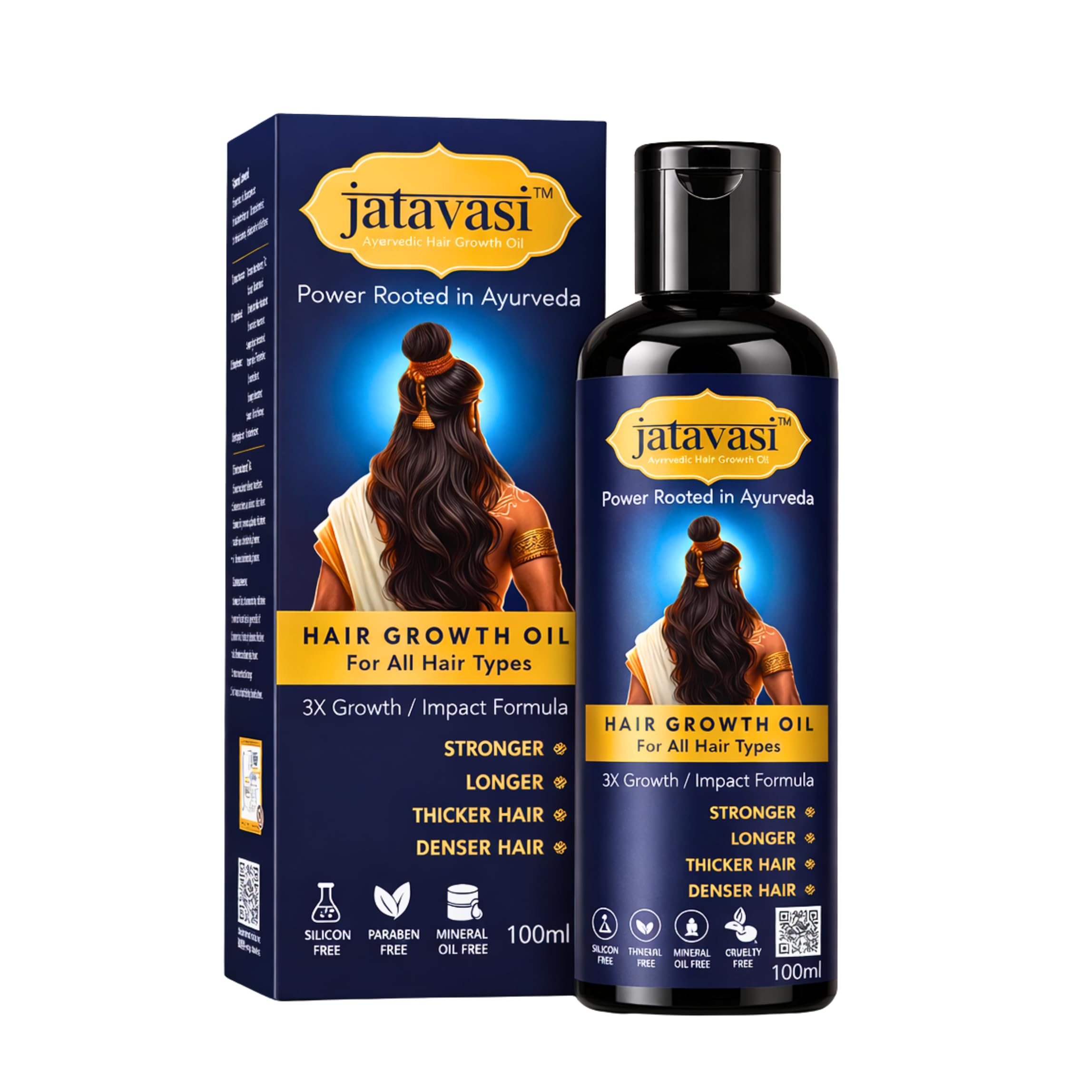 JATAVASI™ Ayurvedic Hair Growth Oil – 54 Herbal Ingredients with Bhringraj, Aloe Vera & Moringa | Hair Fall Control & Scalp Nourishing Herbal Hair Oil for Thick, Strong & Healthy Hair | Natural Formula | 100ml-image-29