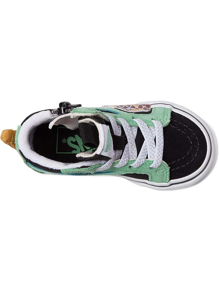 Green Vans Sk8-Hi Reissue Side Zip Snake (Infant/Toddler)