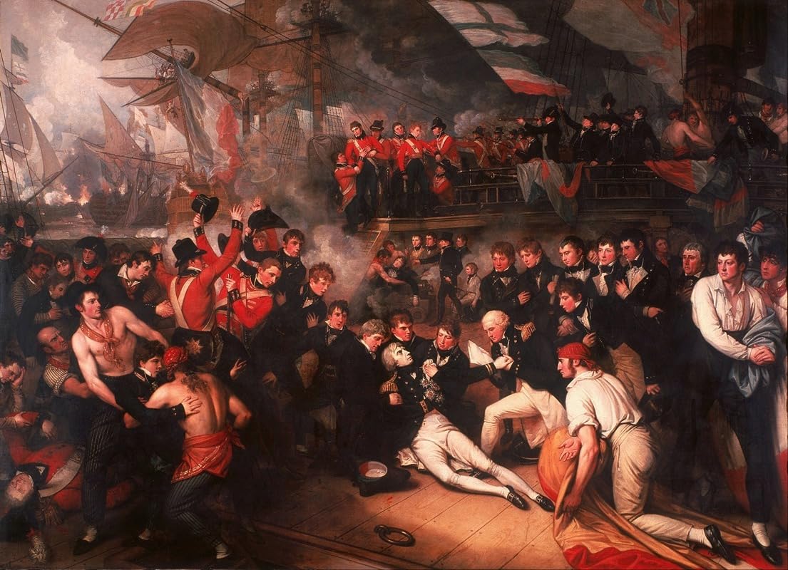 Śmierć Nelsona (1806) plakat wydruk Benjamina Westa (24 x 36)