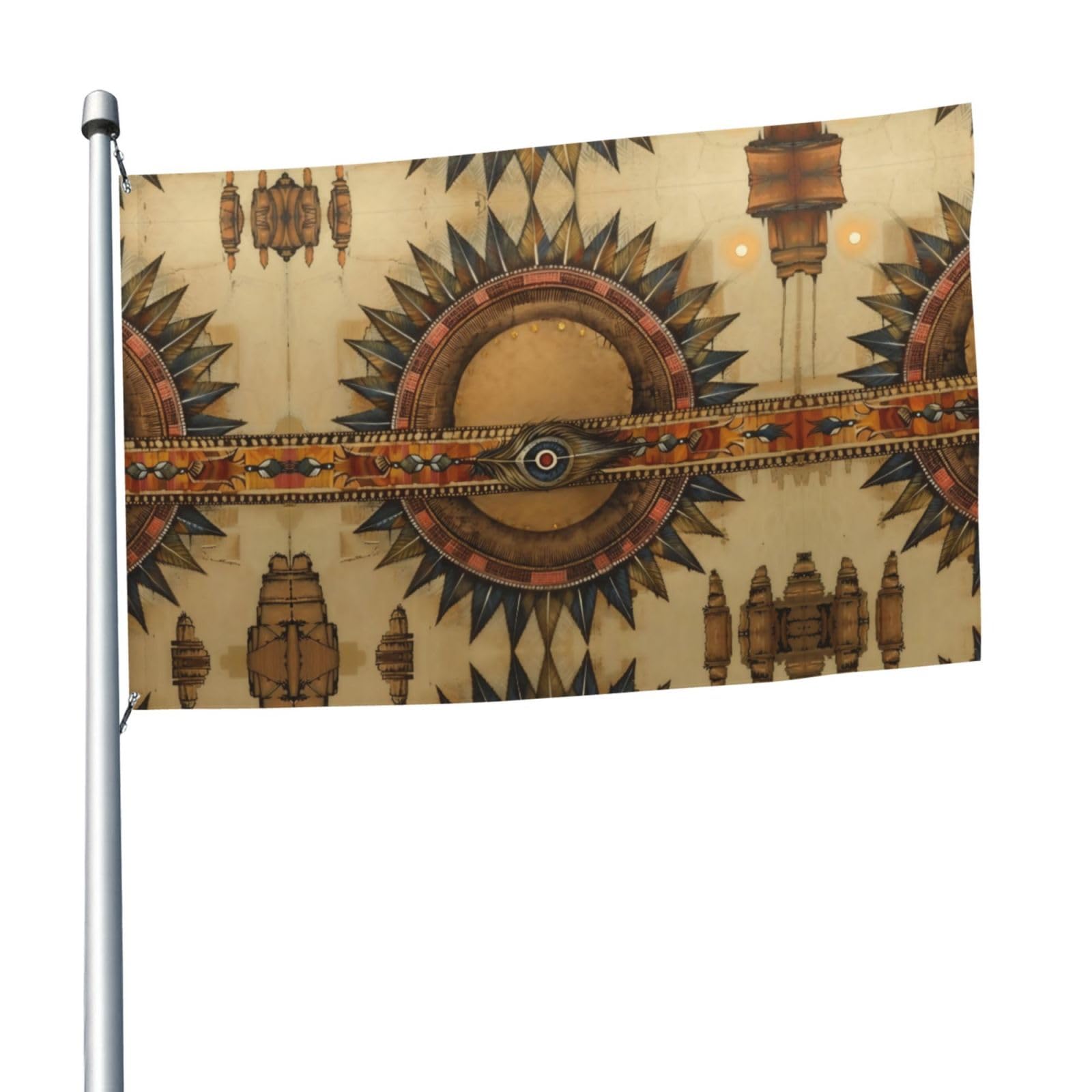 Drapeau extérieur Coupe du Monde 2026 grand format résistant aux intempéries style bohème
