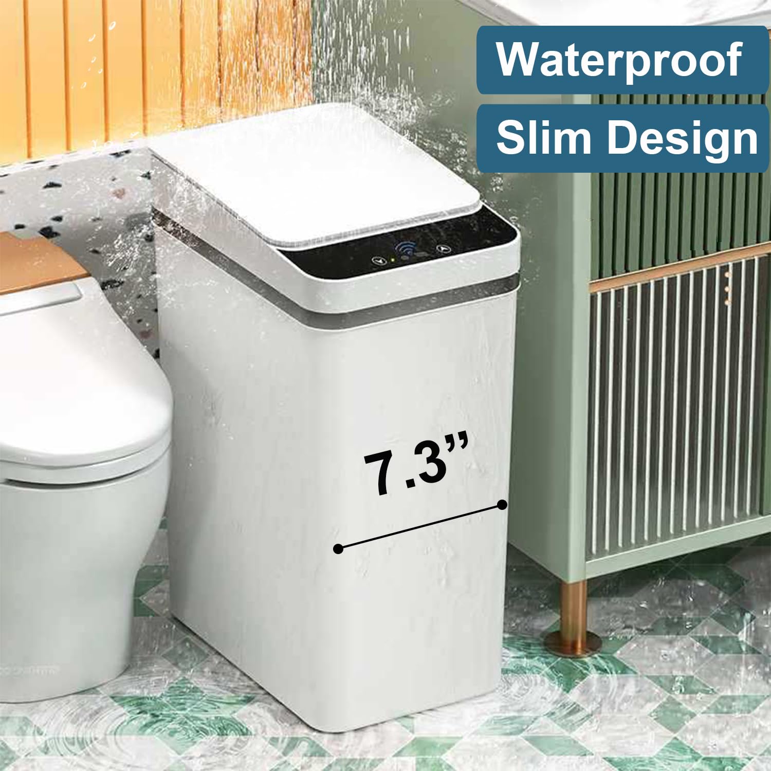 Snapklik.com : LALASTAR Touchless Trash Can, Smart Bathroom Garbage Can ...