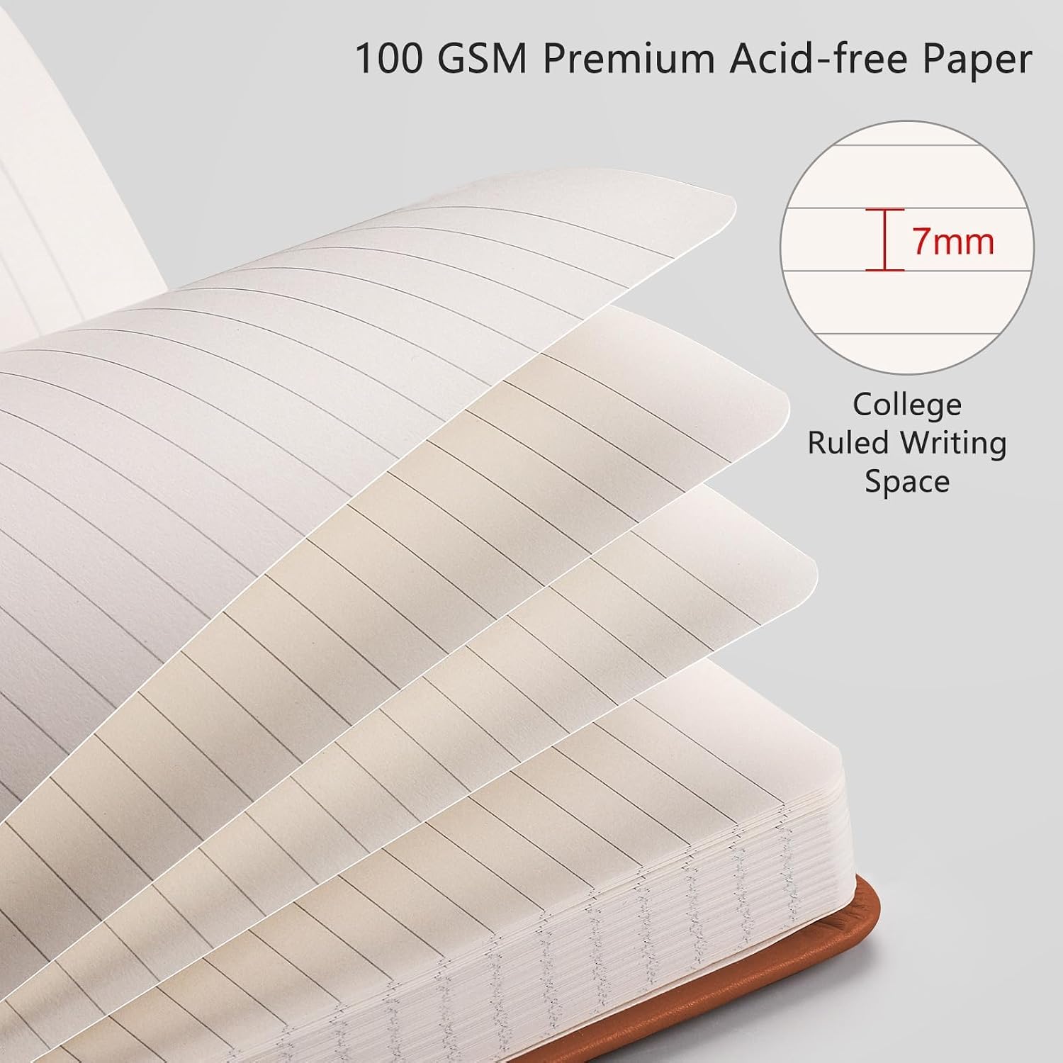 RETTACY Lined Journal Notebook, 96 Numbered Pages, B5 Size (7.6'' x 10'') image 3