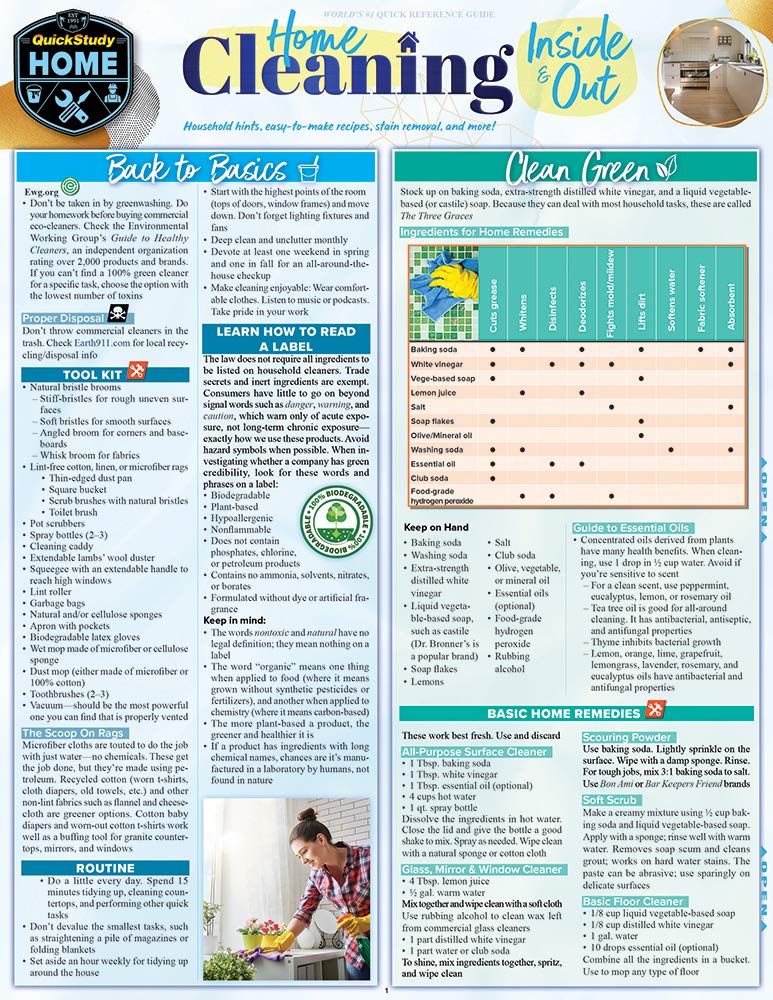 Home Cleaning - Inside & Out: The Best, Safest Solutions for Household Maintenance, Stain Removal, and Guide to Making Your Own Cleaners Paperback – November 1, 2017