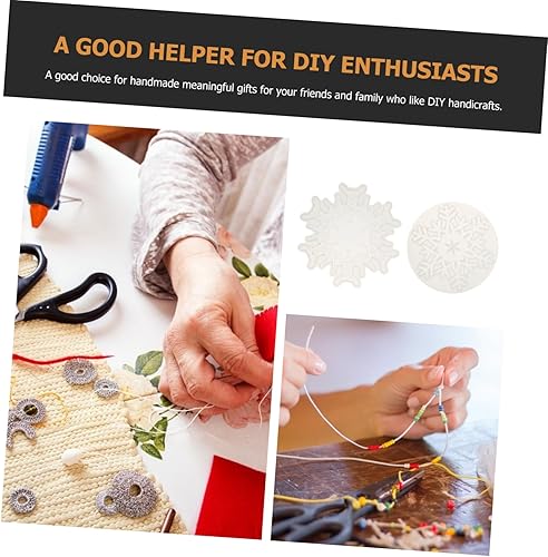 Miniatura 8 de SEWOART 2 moldes de silicona con forma de copo de nieve, moldes de resina, moldes de adorno de Navidad para resina epoxi de silicona para automóvil,