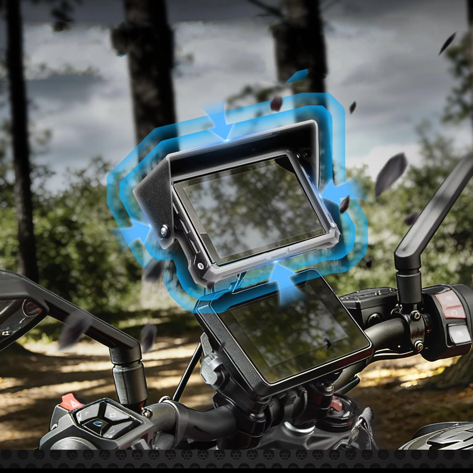 Boîtier D'odomètre Pour Garmin Pour Zumo XT2 Étui De Protection Pour Appareils 6" Avec Pare-soleil Réglable