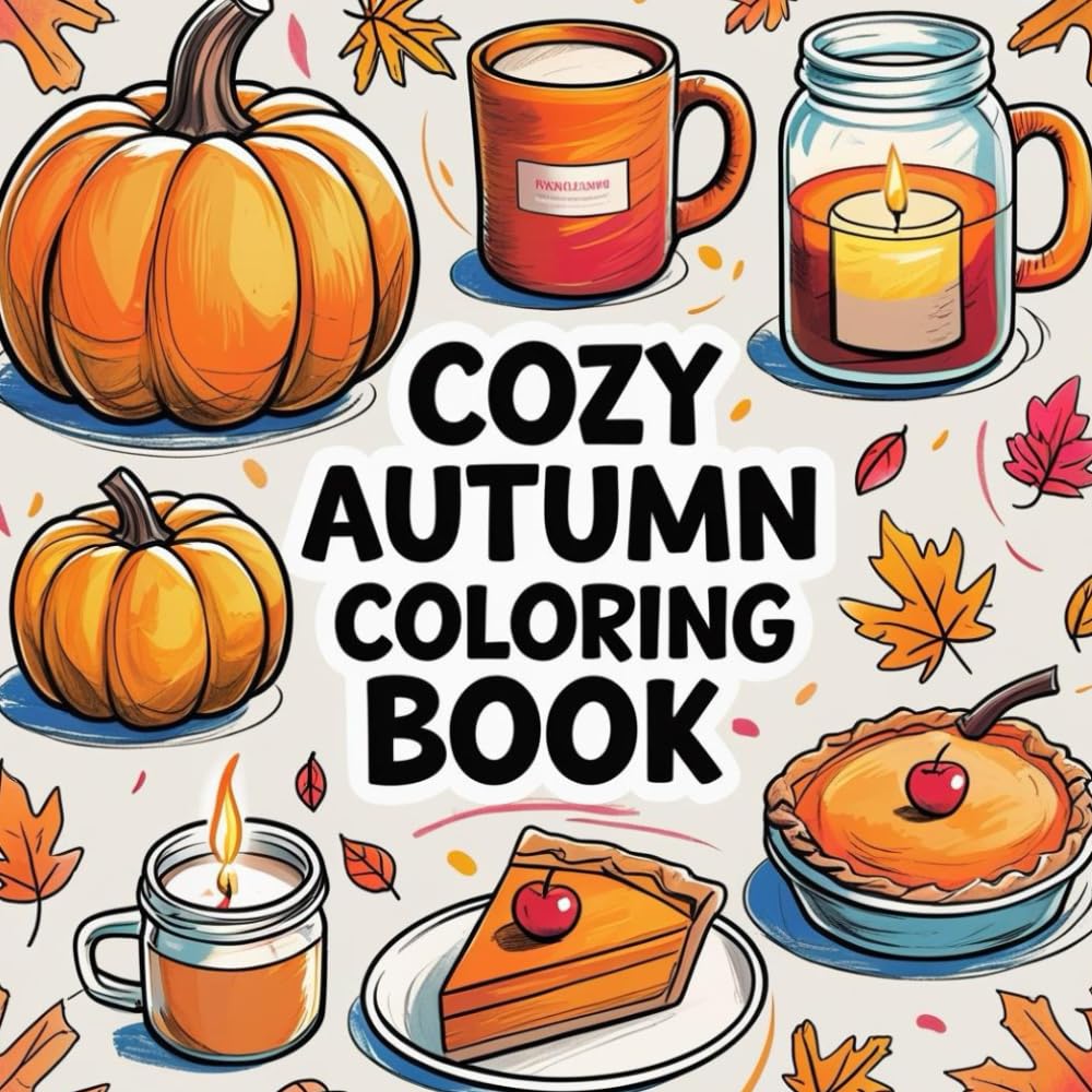 Cozy Autumn Coloring Book – Cute Fall Scenes, Pumpkins, Leaves & Hygge Vibes