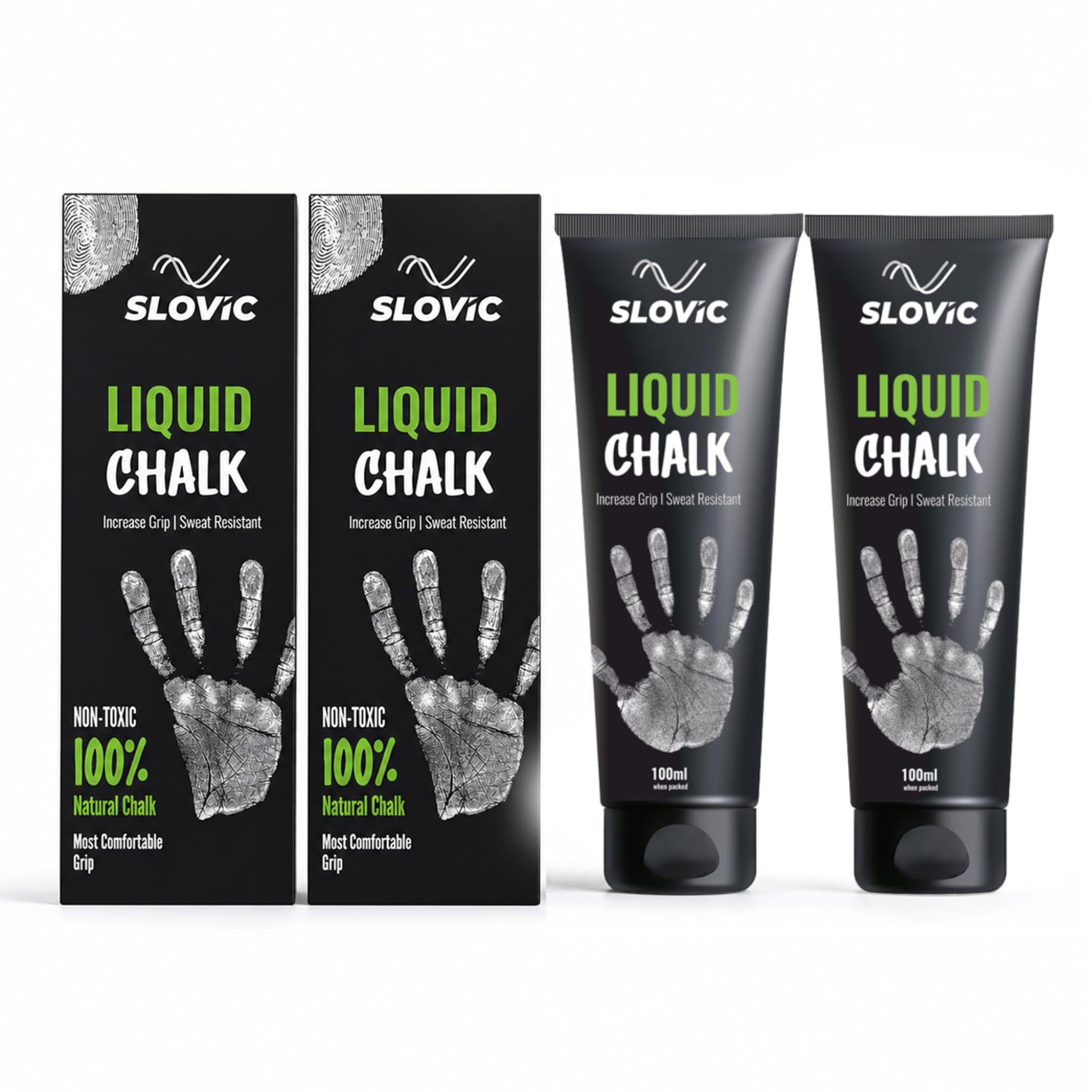 Slovic Liquid Chalk for Gym [2 x 100 ML] | Chalk for Gym Hand Grip | Gym Chalk for Strong Grip in Weight Lifting | Gym Equipment for Barbell Rod Grip | Ideal for Workout, Gym, Rock Climbing & Crossfit-image-30
