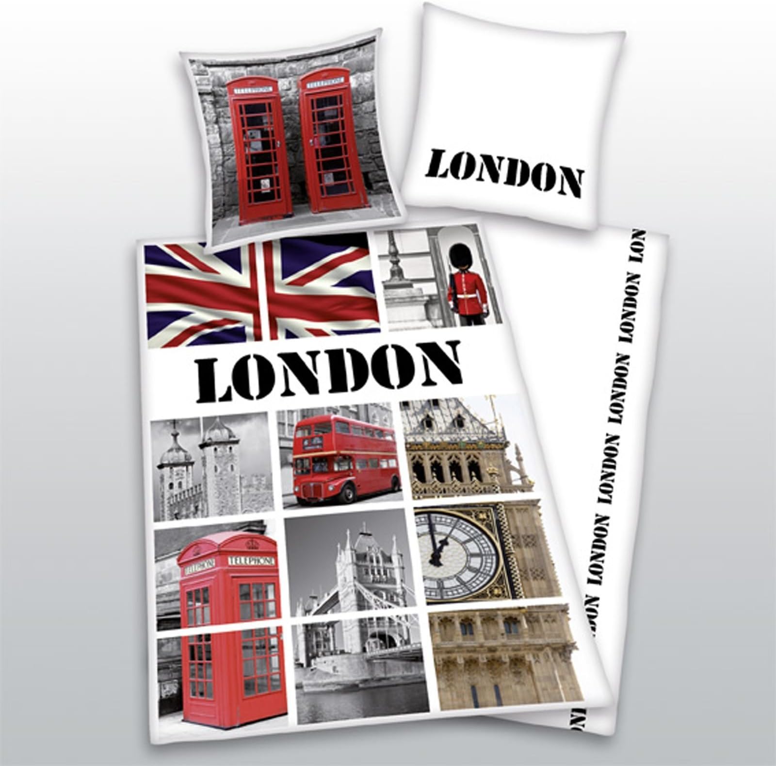 London Landmarks Single/US Twin Duvet Cover and Pillowcase Set