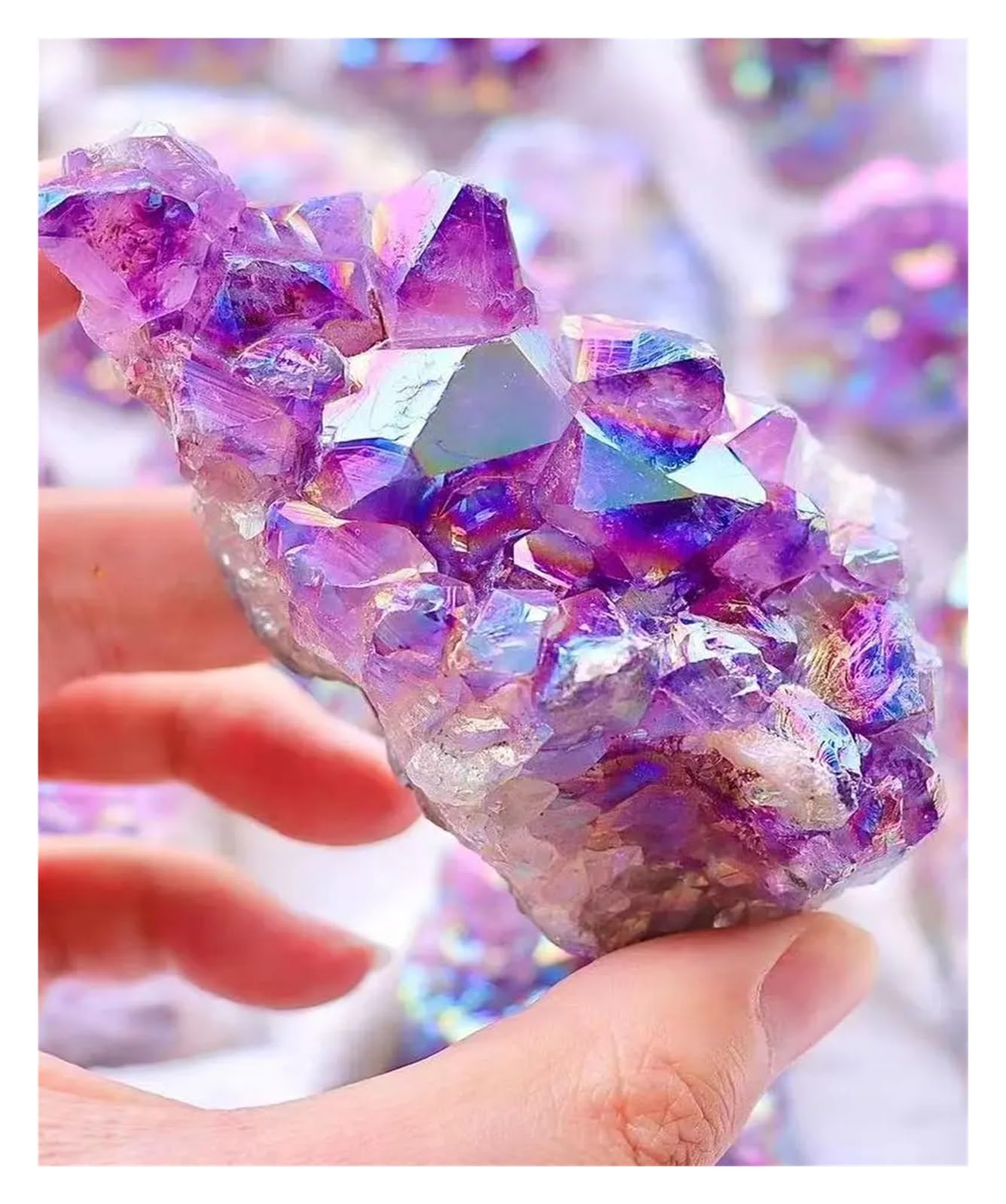 Amas de cristaux de quartz naturel et améthyste de 1kg pour la guérison à domicile
