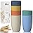 Wrova Wheat Straw Cups 6 PCS Good Alternative to Plastic Reusable Cups 20 oz Unbreakable Drinking Cup Reusable Dishwasher Safe Water Plastic Glasses Mixed Color