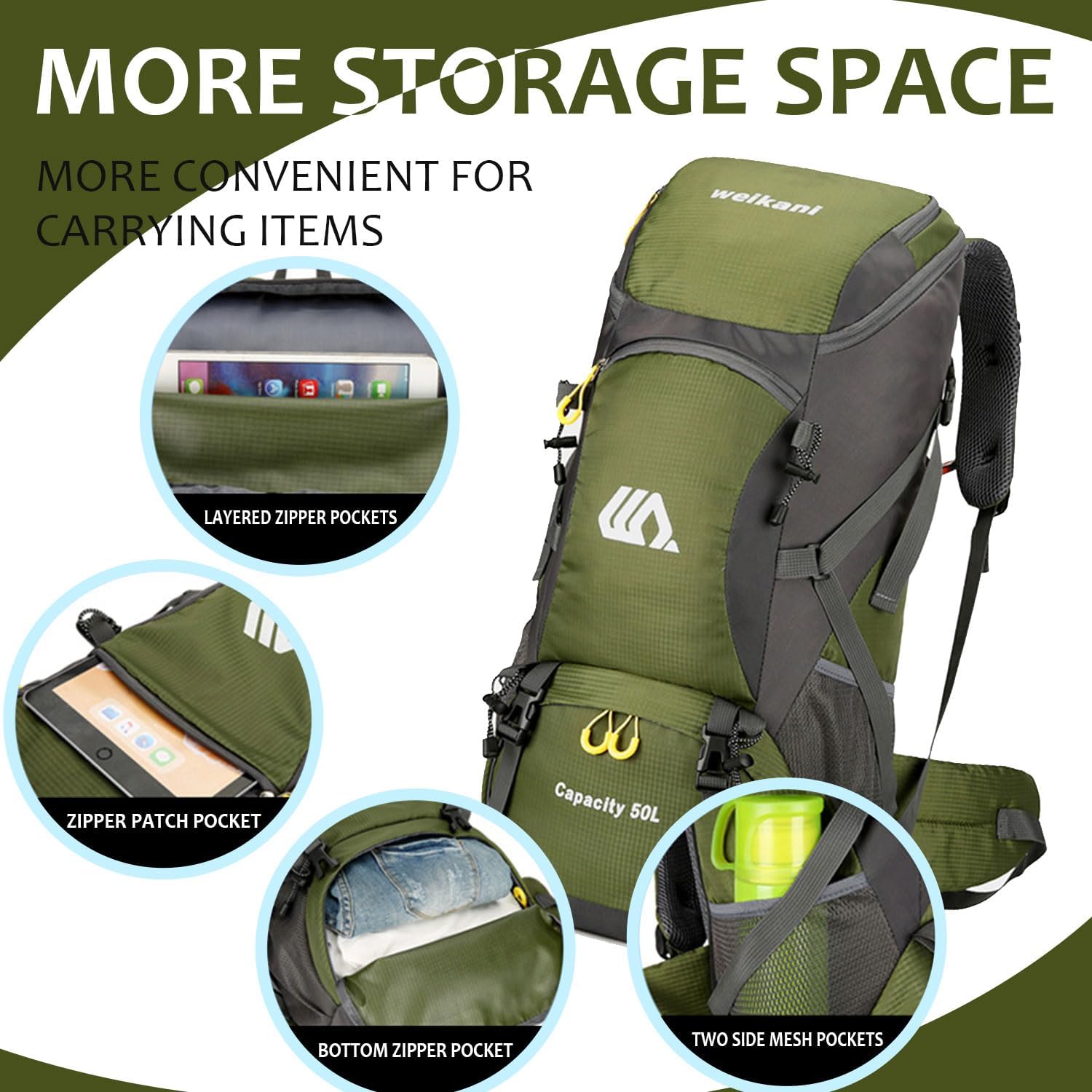 Favuit Hiking Backpack, 30L Lightweight Camping Backpack Outdoor Sport Daypack for Men Women Backpacking Touring Trekking - Image 4