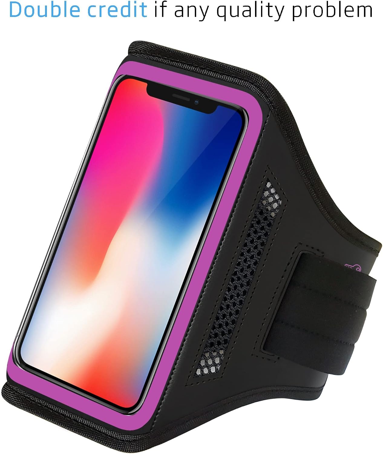 LOVPHONE iPhone 13 Mini/iPhone 12 Mini/iPhone 11 Pro/iPhone X/XS Armband,Sport Running Exercise Gym Case with Key Holder & Card Slot,Fingerprint Sensor Access Supported and Sweat-Proof (Rosy)