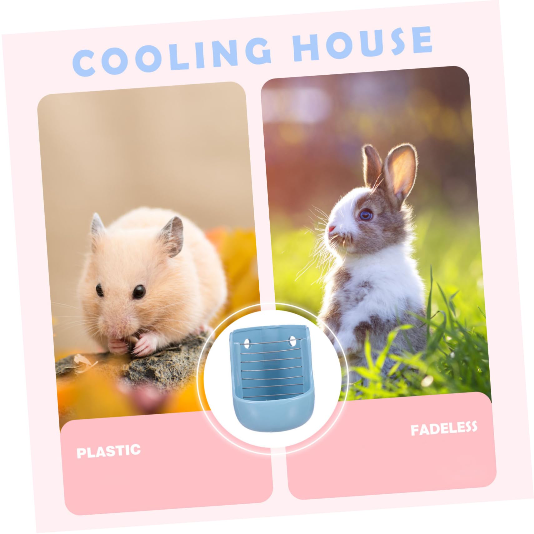 VANZACK Comedero Cerámico Desmontable para Chinchilla y Rabbit Soporte para Hierba