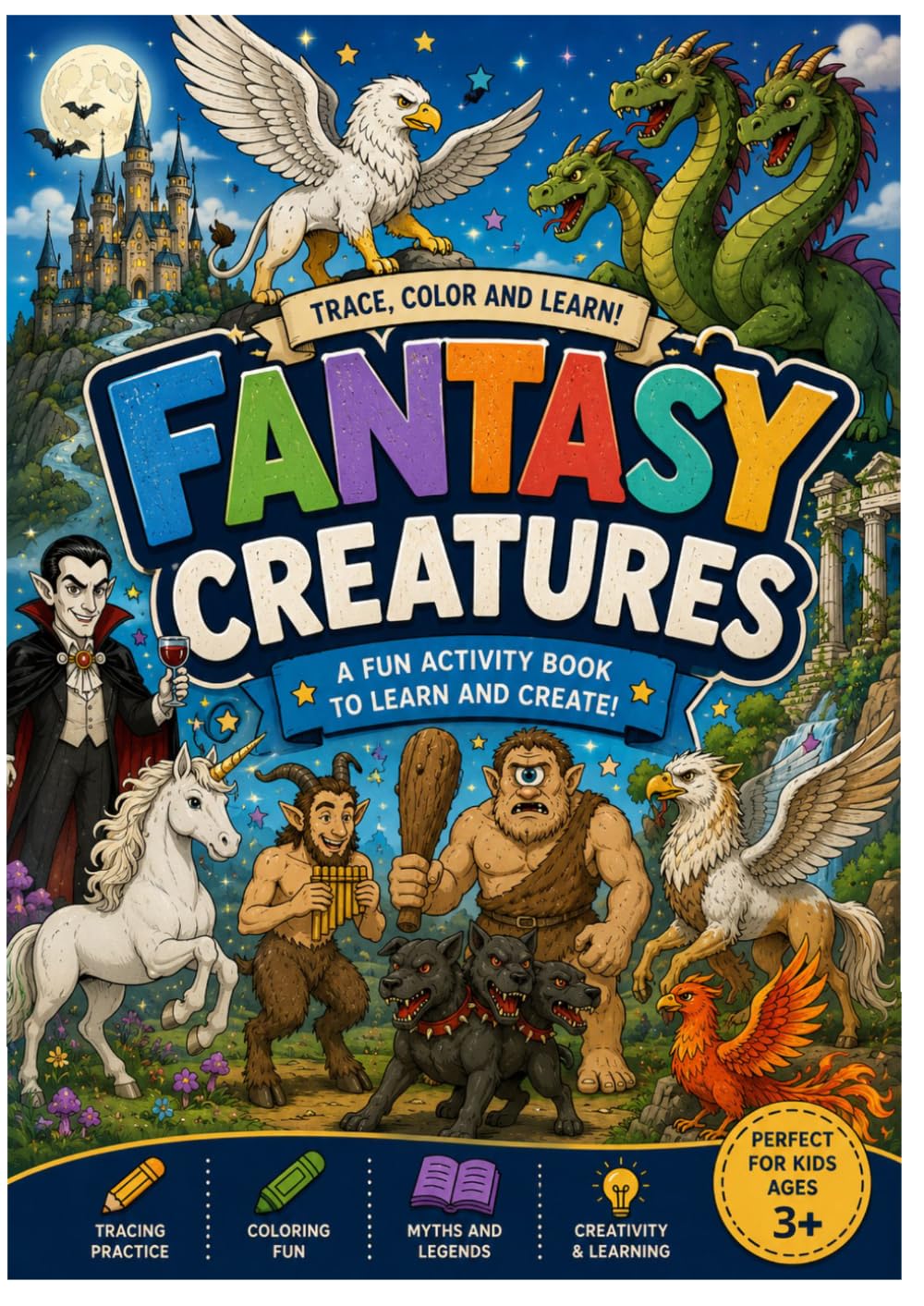 Fantasy Creatures (Activity & Coloring Books)