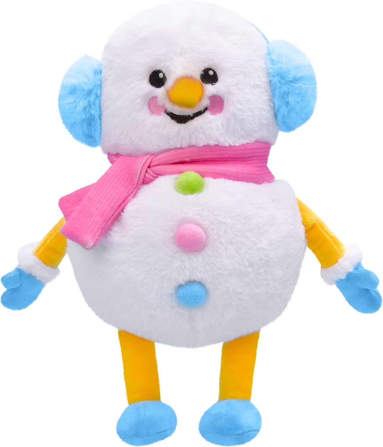 iscream Cozy Snowman 11" x 6" Plush Embroidered Accent Holiday Pillow