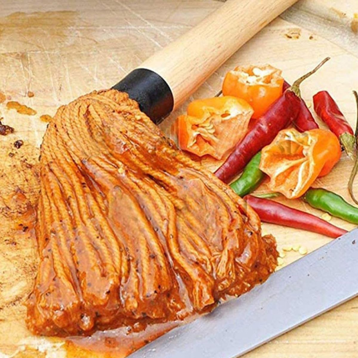 GANAZONO Bbq Sauce Mop Thick Cotton Head Basting Brush with Long Handle for Grilling Roasting Baking Pastry Cooking Bbq Oil Brush Tools for Barbecue Marinade Glazing and Smoking Meat