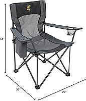 Vista 3 de Browning Camping Kodiak - Silla de camping, talla única, color carbón/gris