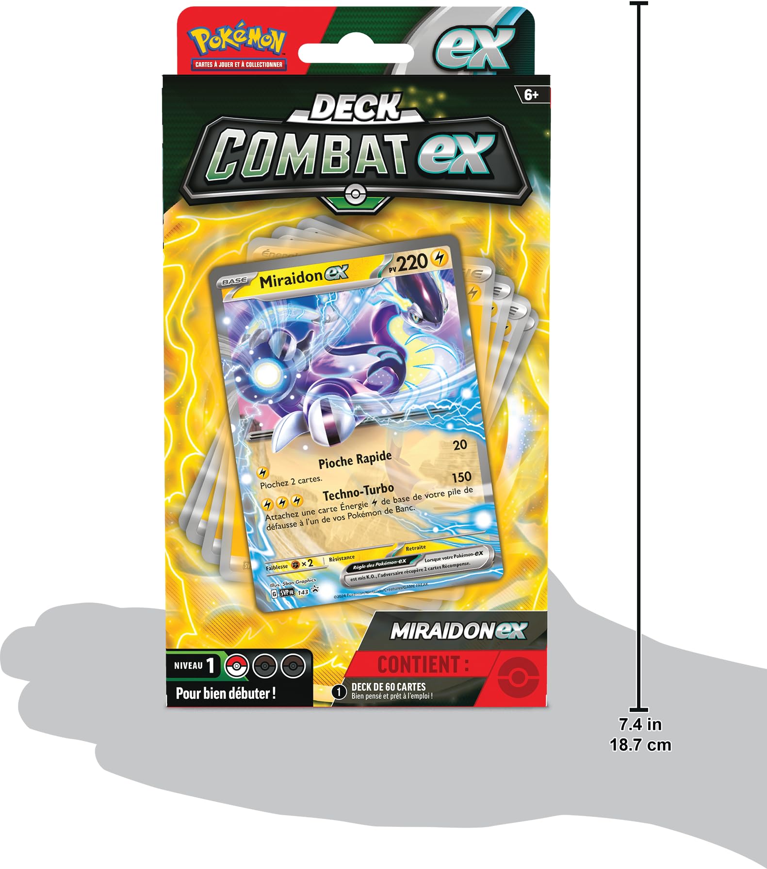 Pokémon: Deck Combat Miraidon-ex du JCC Pokémon (Deck de 60 Cartes prêt à l’Emploi)