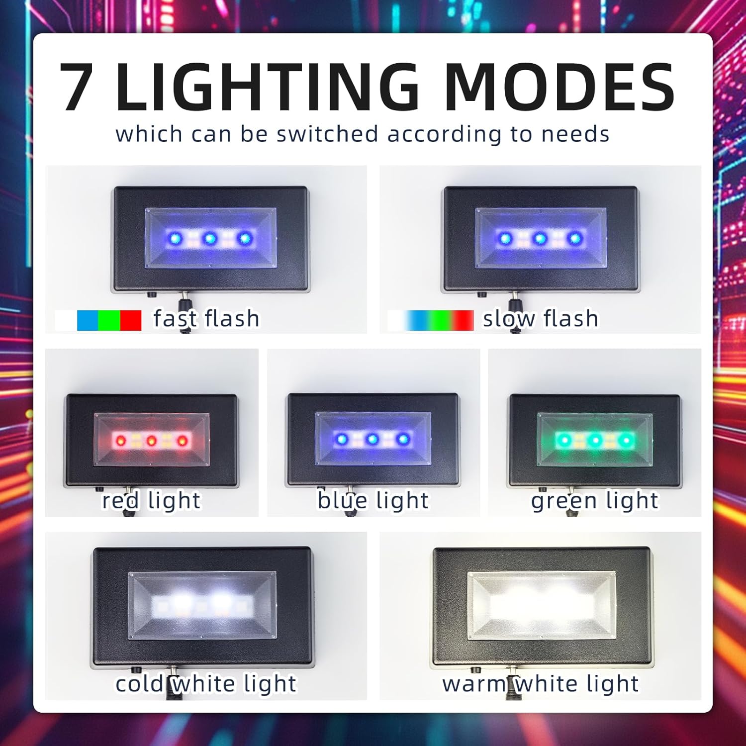 LEDライトベース 長方形ディスプレイスタンド 3Dクリスタルライトベース 7色とUSBケーブル付き マルチカラーライト長方形スタン