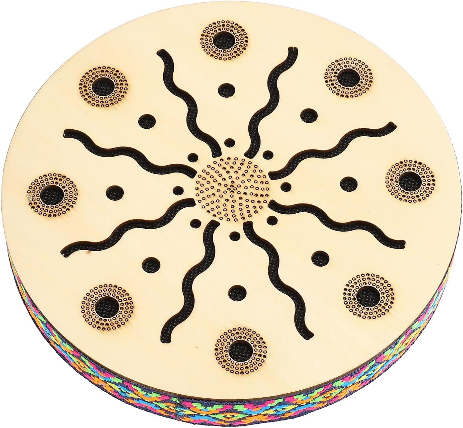 Sea Drum, Sea Drum Ocean Wave Sound 8in Portable Maple Ethnic Musical Percussion Instrument