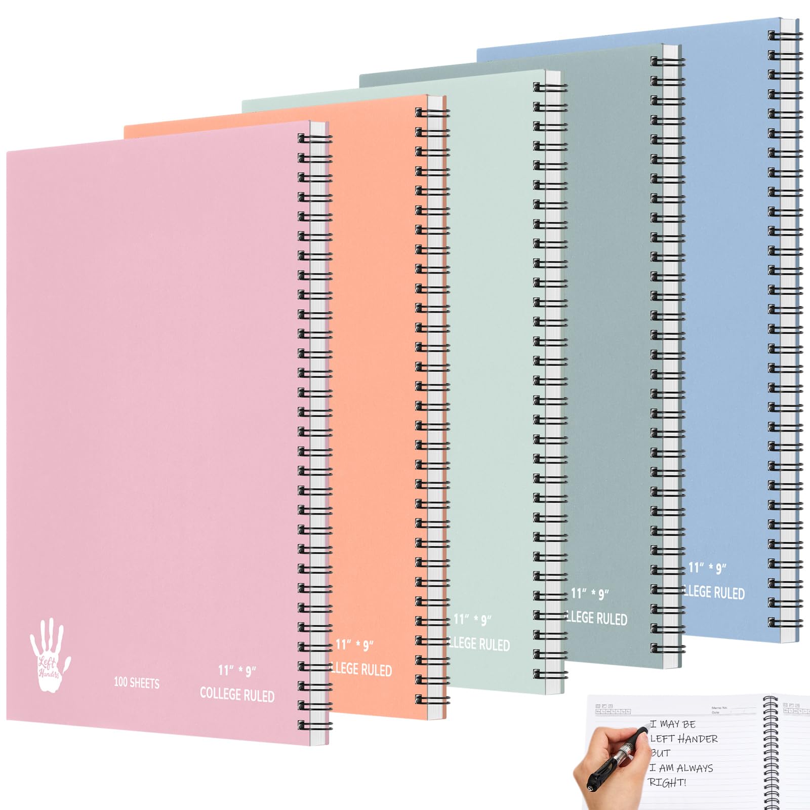 Cahier jumbo pour gaucher grand format bloc-notes Morandi 200 pages