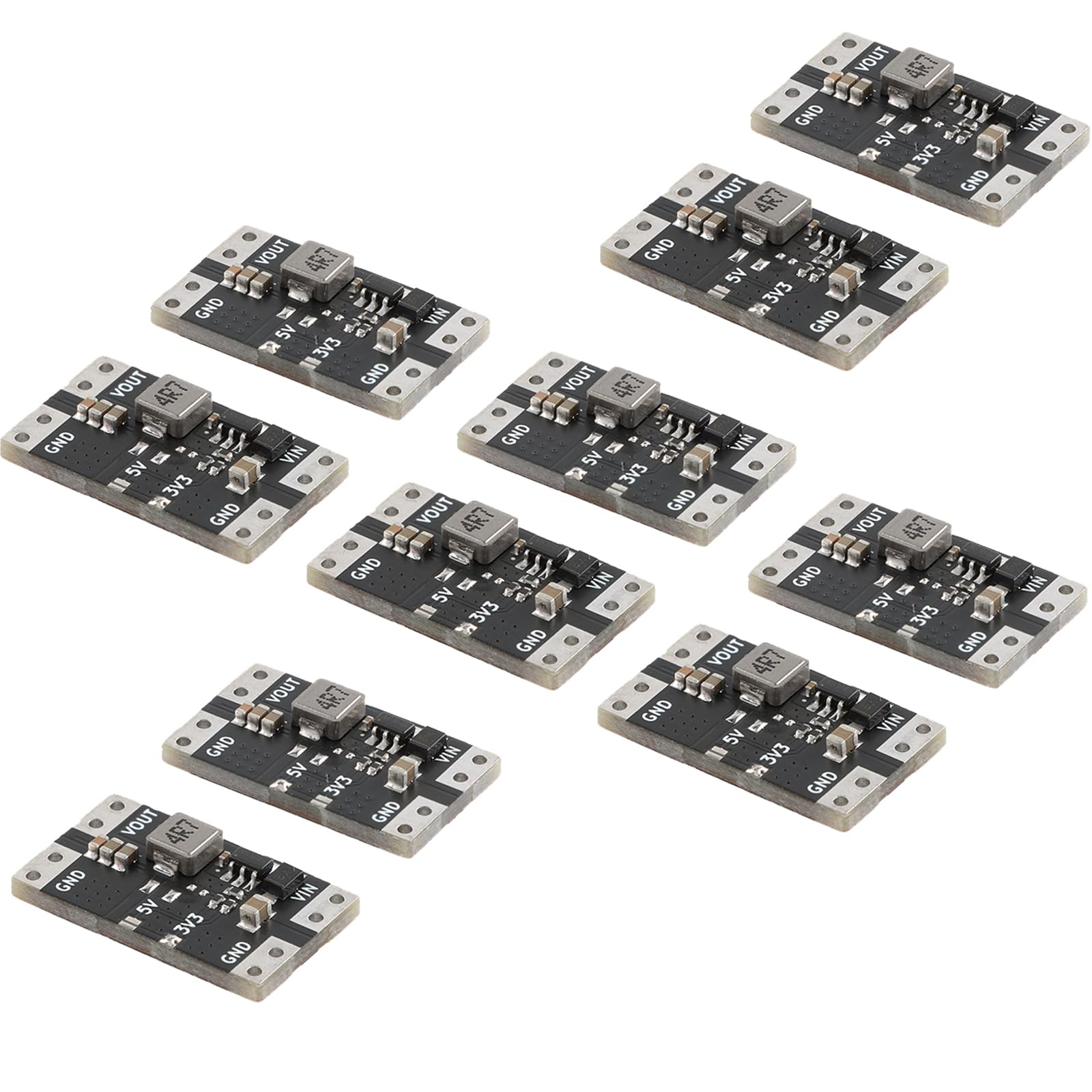 10pcs DC-DC Step-Down Voltage Regulator Power Module, 3.3V to 4.5-16V, 2A Current, Buck Board, XL2492 Switch, 600KHZ Frequency