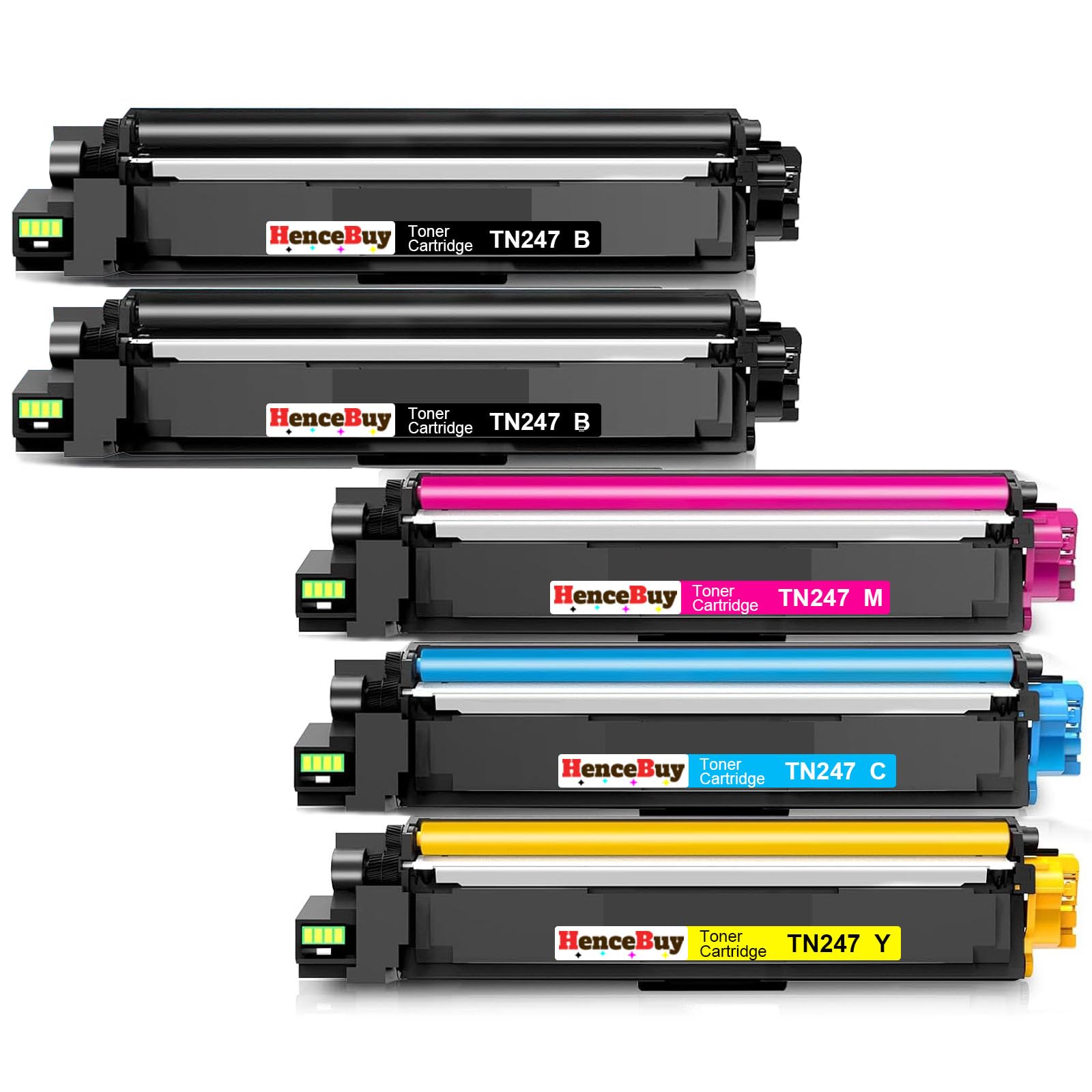 HenceBuy TN-243CMYK TN247 Toner Kompatibel für Brother TN243CMYK TN-247 für Brother MFC-L3750CDW MFC-L3770CDW MFC-L3730CDN DCP-L3550CDW DCP-L3510CDW HL-L3270CDW HL-L3210CW HL-L3230CDW (5er-Pack)