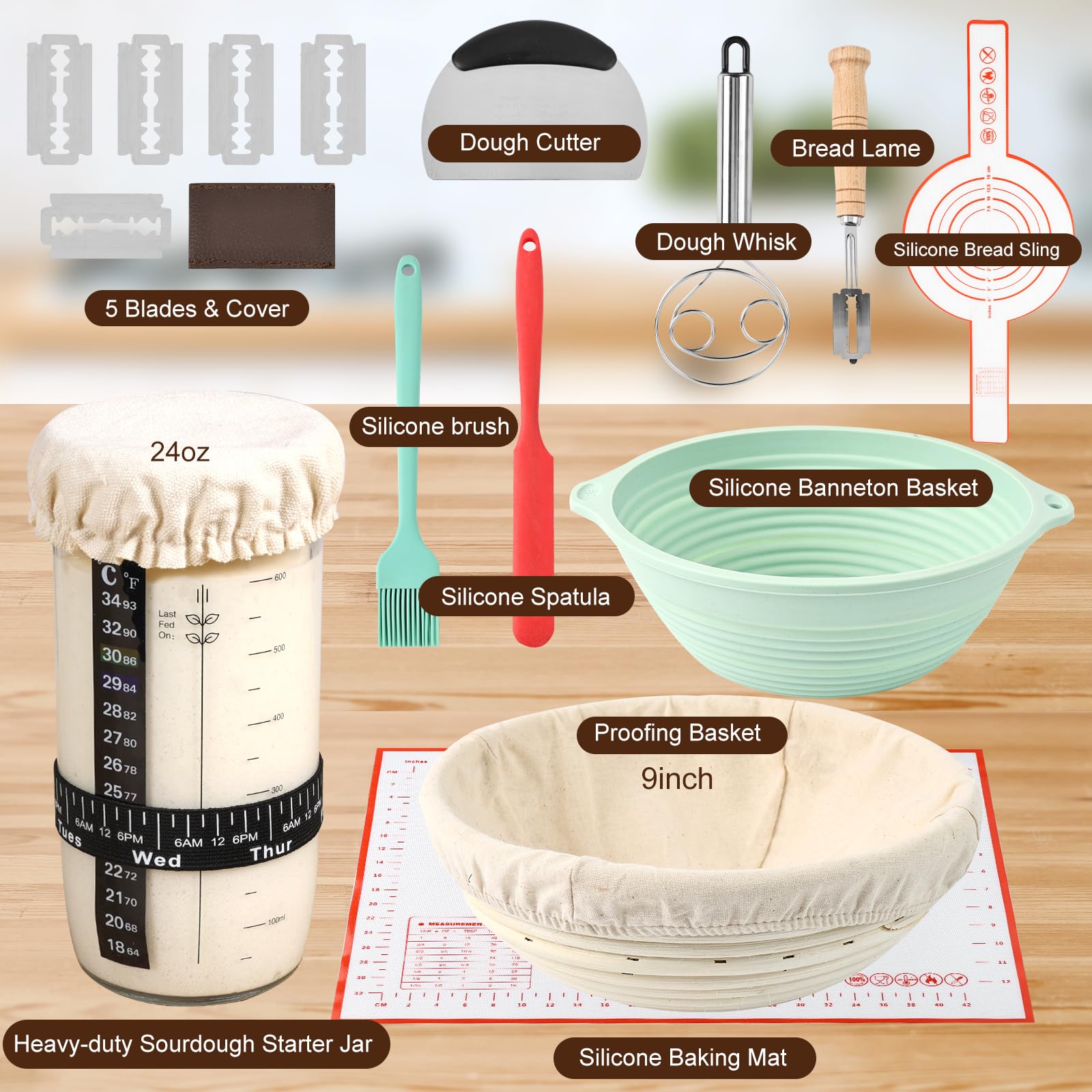 Snapklik.com : Tunyet Sourdough Bread Baking Supplies, Cotton Rope ...