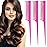 Leinuosen 3 Pcs Triple Teasing Comb for Women Plastic Rat Tail Comb Heat Resistant Pintail Tease Layer Tool for Thick Fine Hair Styling Backcombing Volume Structure(Pink)