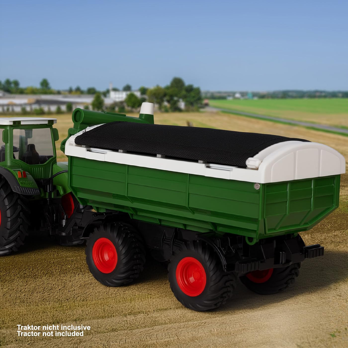JAMARA 423268 - Carrello di sovraccarico verde per trattore radiocomandato MB-trac 1000 1:24S, accessorio agricolo, regalo per bambini