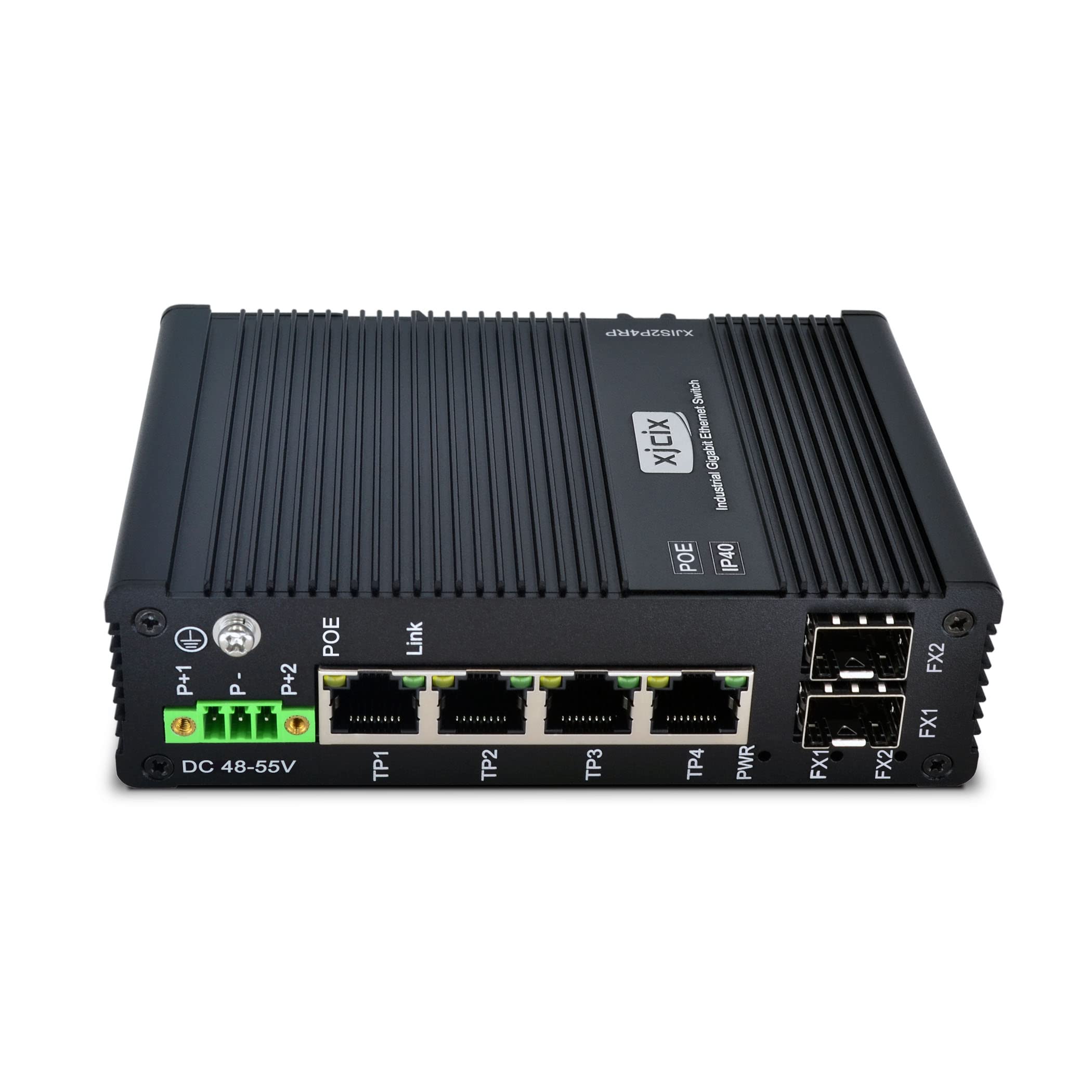 すうぃっち XJCIX POE Industrial Switch 4 Port POE Gigabit RJ45 and 2 SFP