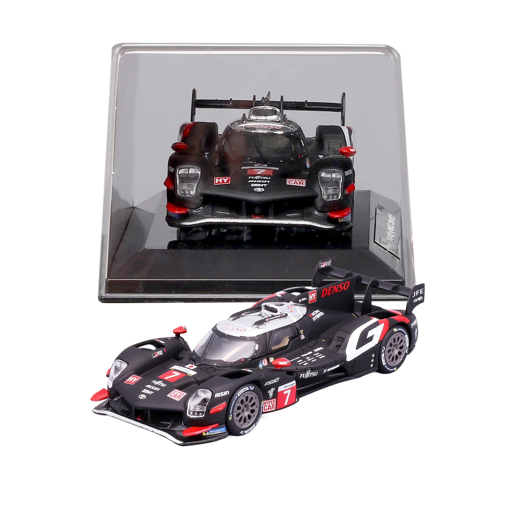 Bburago - Toyota GR010 Hybrid 2024#7 with Display Case in 1:43 Scale, Diecast Endurance Racing Car, Detailed Replica, Officially Licensed by Toyota, Recommended Age 14+ — image 1