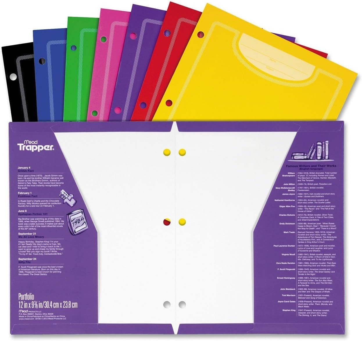 33100 Portfolio, w/ 2 Pockets, 3HP, 9-1/2 in.x12 in.