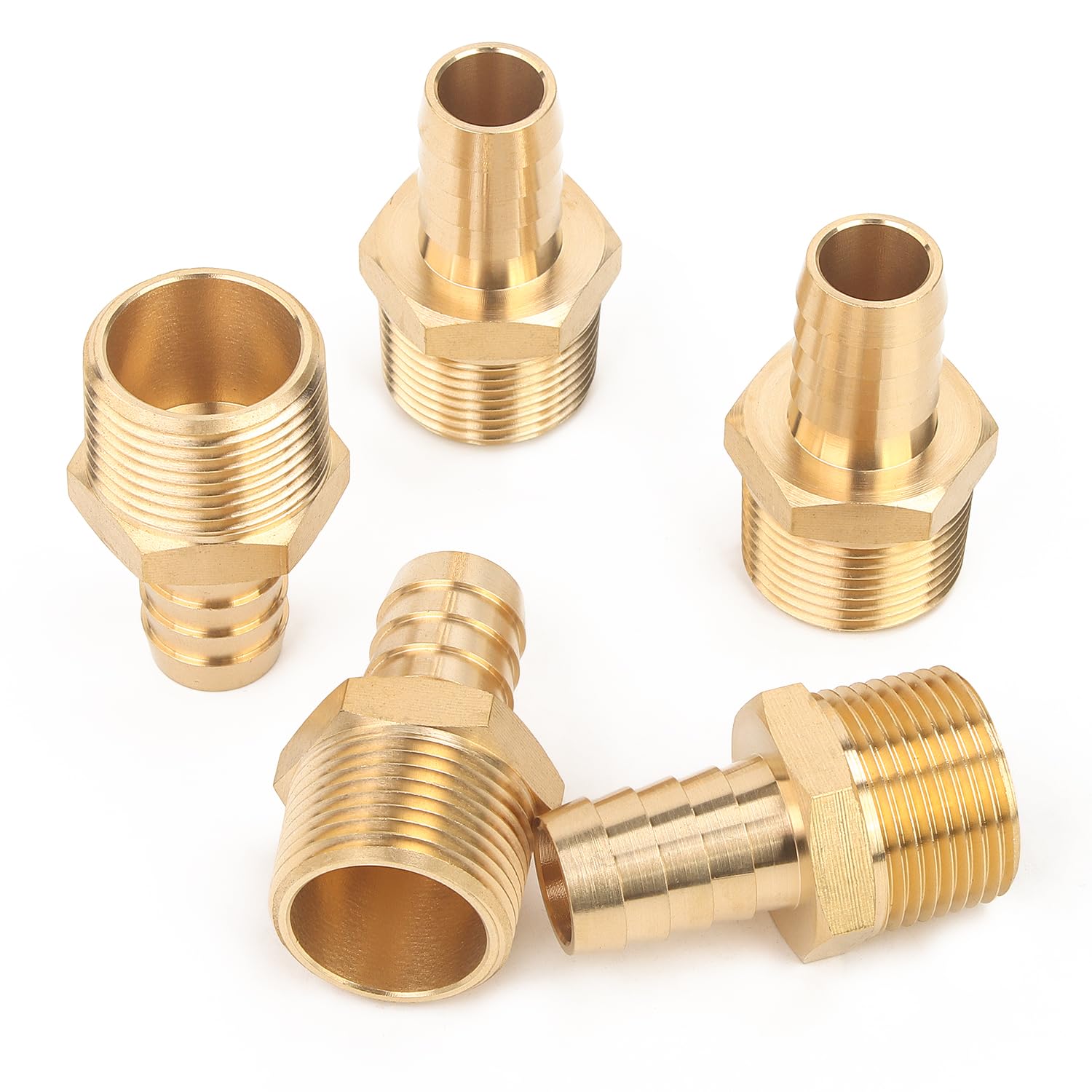 Raccord cannelé en laiton 5/8" x 3/4" NPT mâle LTWFITTING de haute précision durable